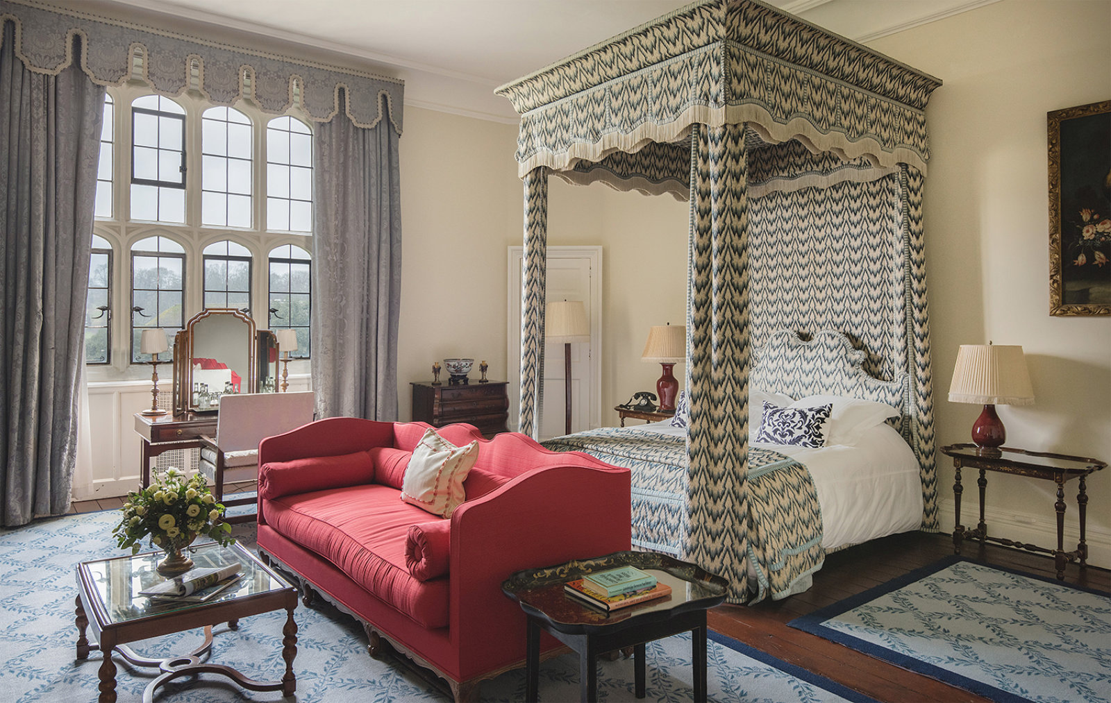 A Castle State Bedroom at Leeds Castle, on Castle Island