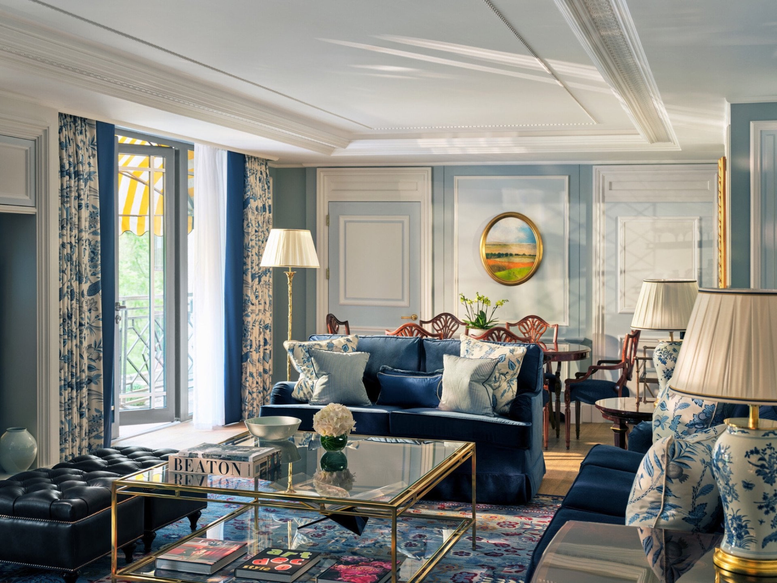 The living room of the Hyde Park Suite at The Dorchester
