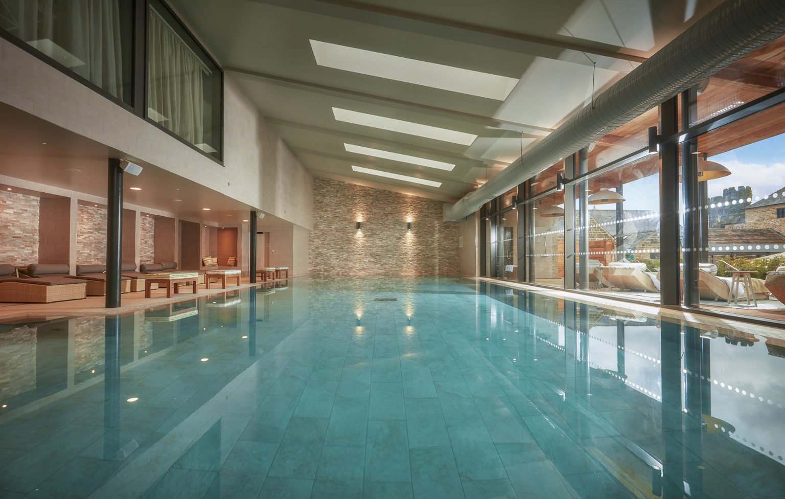 The indoor swimming pool at the Country Club and Spa