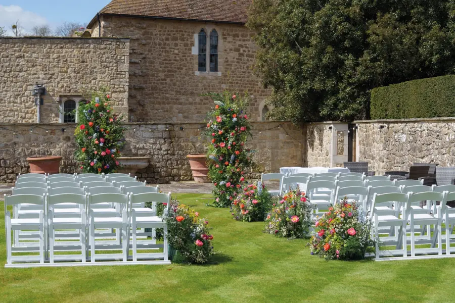 A Cultural Wedding at Leeds Castle, the Bride Before the Castle
