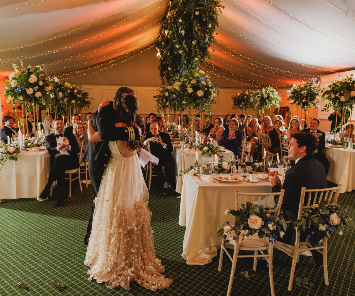 The Pavilion set for a reception of up to 180