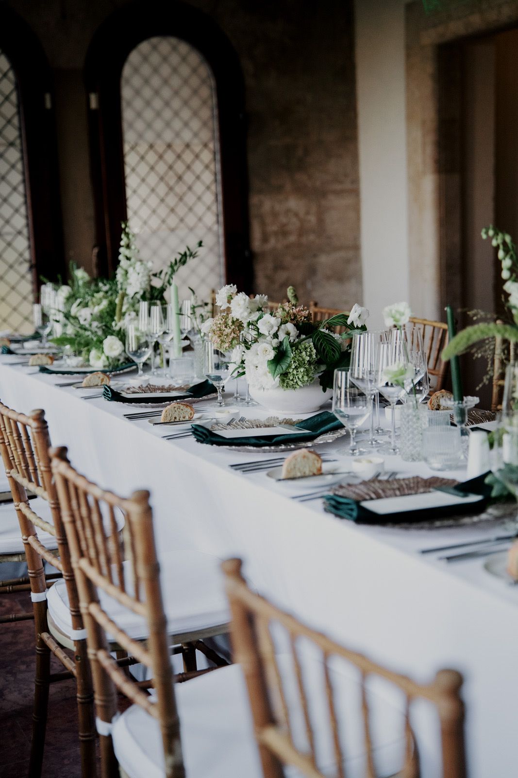 The reception, set