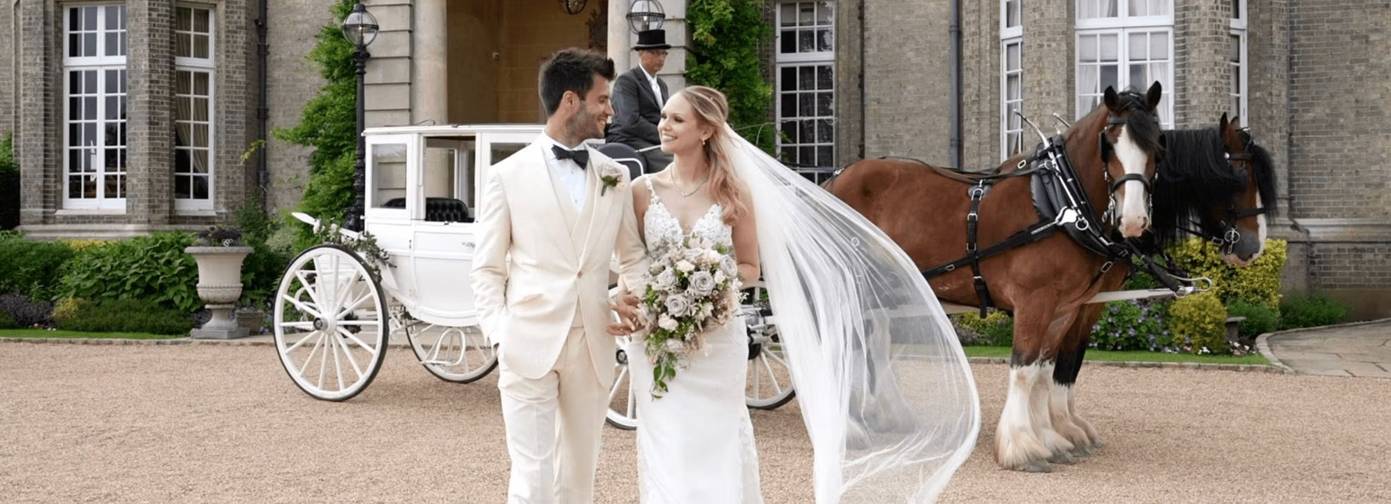 A horse and carriage, at the estate