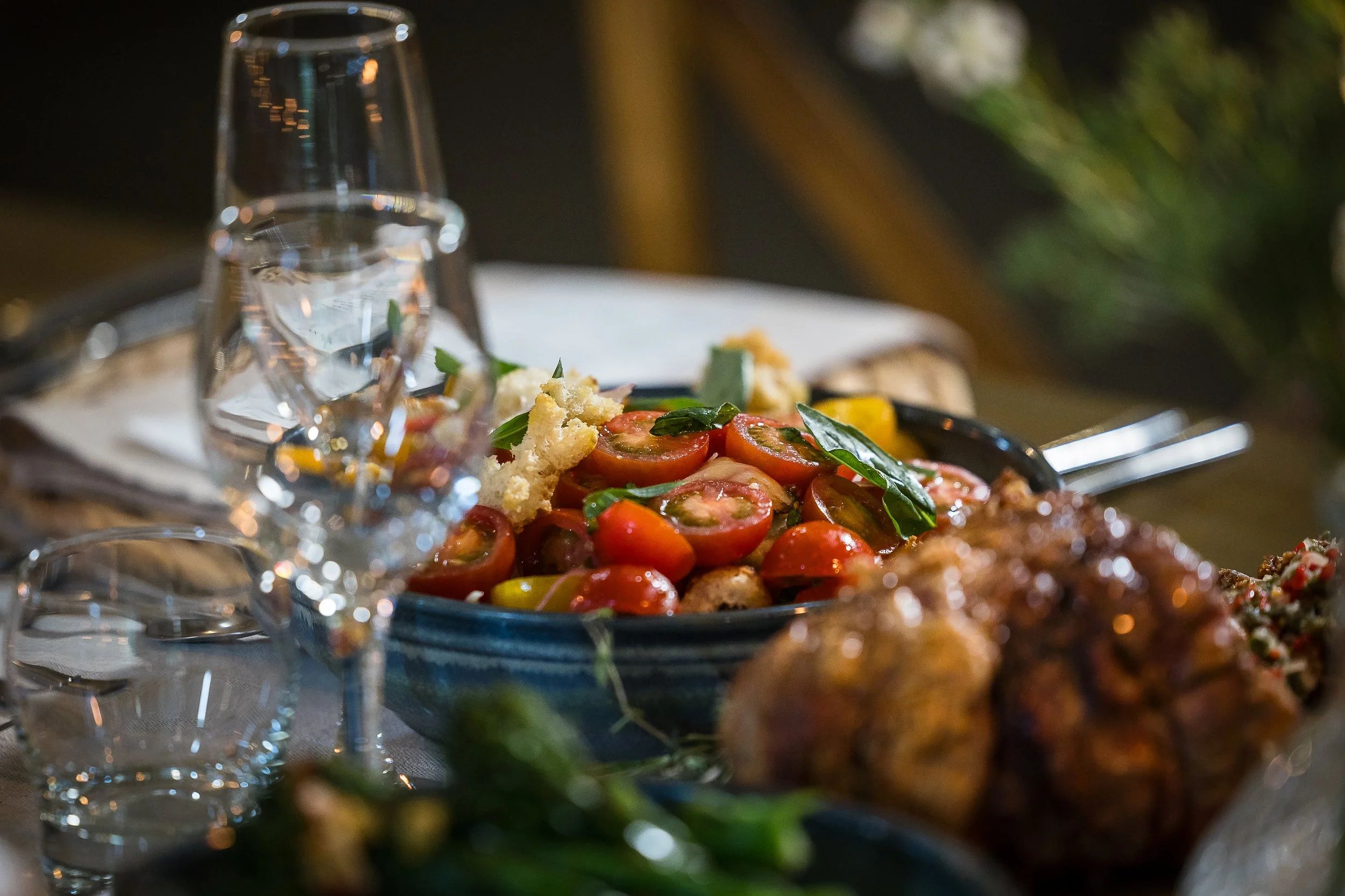 A plated course, seasonal and local