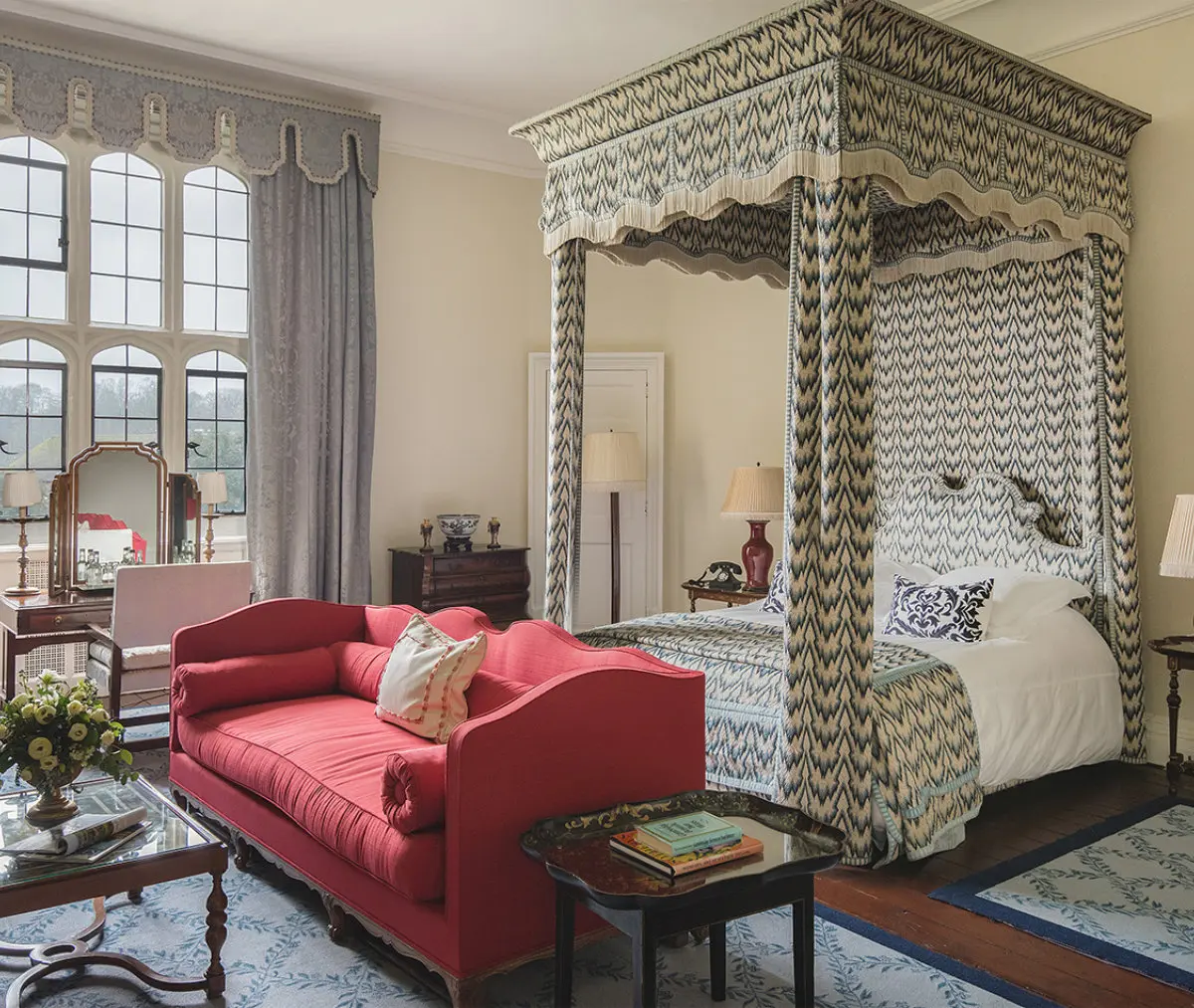 A Castle State Bedroom at Leeds Castle, on Castle Island