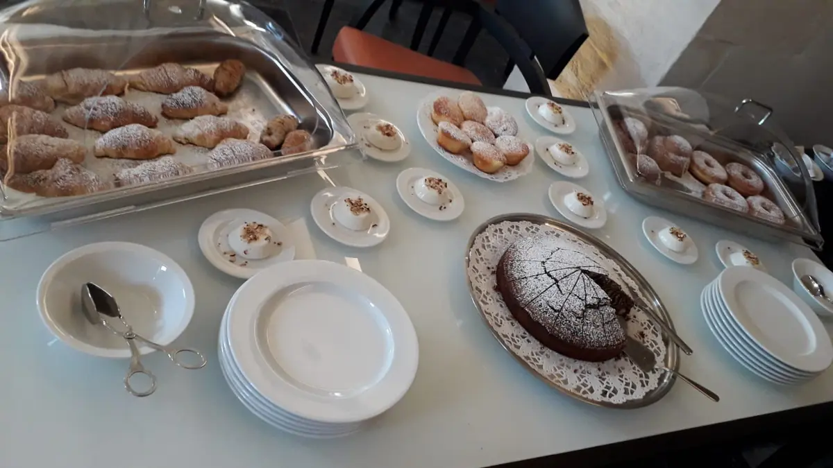 A plate of Sicilian pastries, breakfast at Ballium