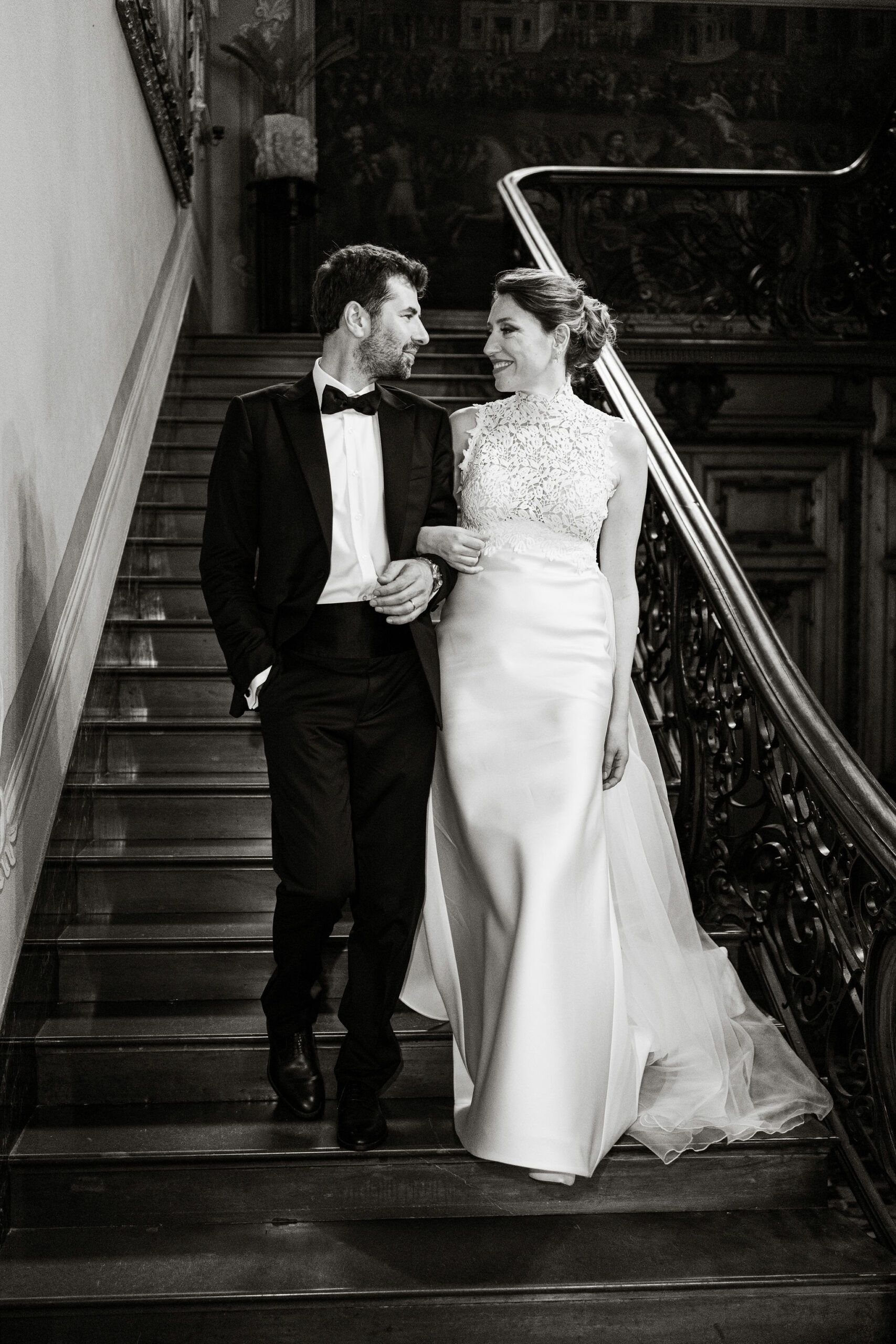 The staircase, in black and white