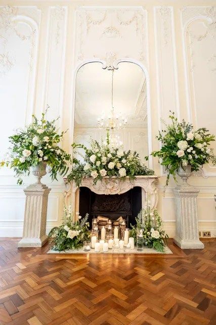 The mantelpiece display, candlelit, 10-11 Carlton House Terrace
