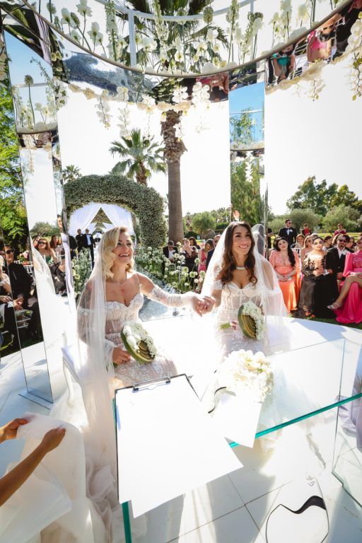 The civil ceremony, sash and signatures