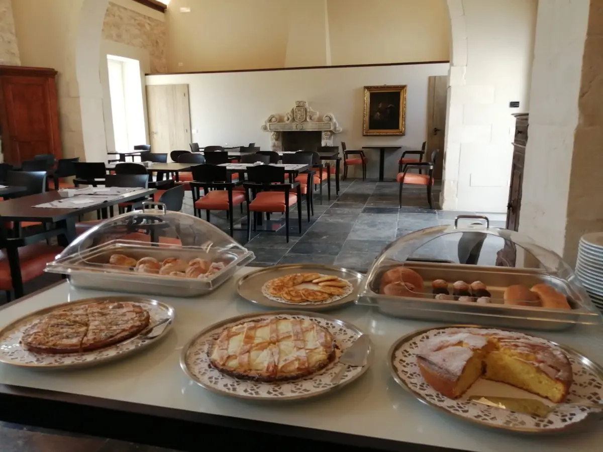 A wider spread of Sicilian dolci, breakfast at Ballium