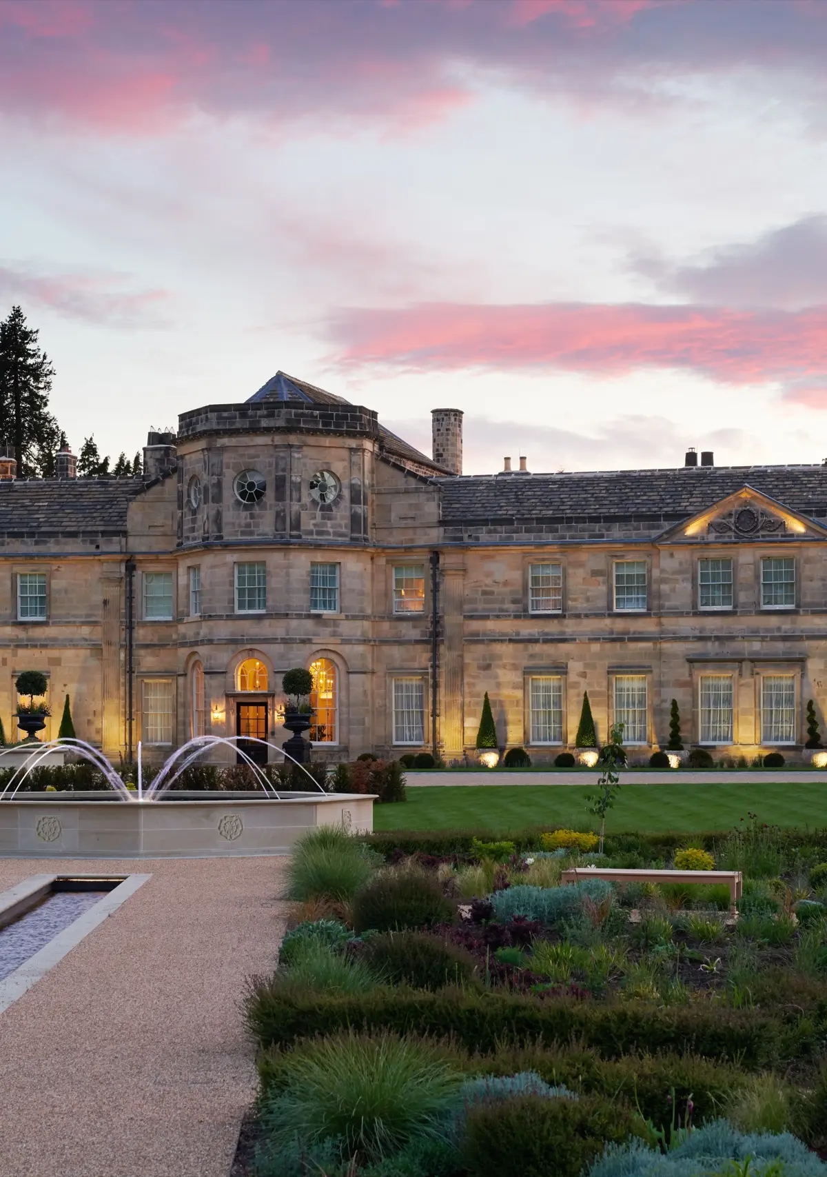 Grantley Hall at Twilight, Grantley Hall, Ripon, England