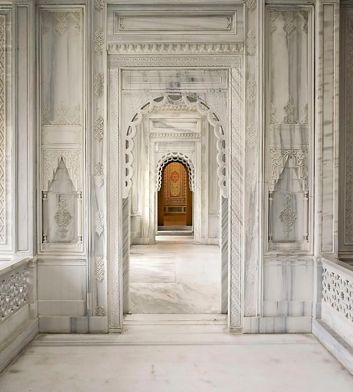 A historic palace suite with a Bosphorus view