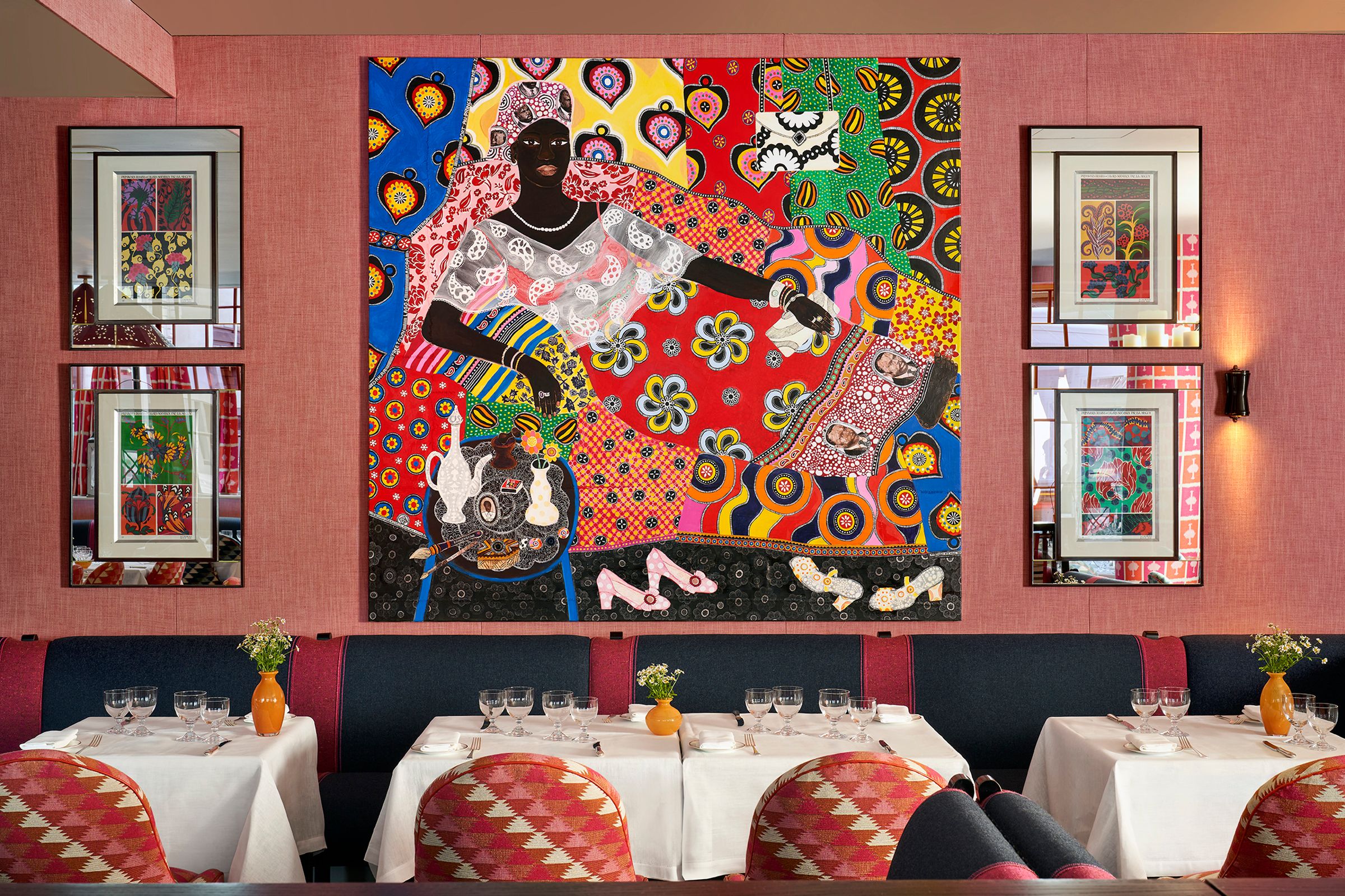Brumus Restaurant, dressed with bold contemporary artwork
