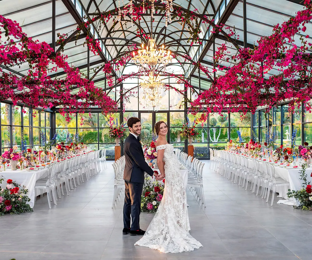 The glass conservatory at Tenuta Cala Muletti, bougainvillea overhead, Nino Lombardo Photographer, Trapani, Italy
