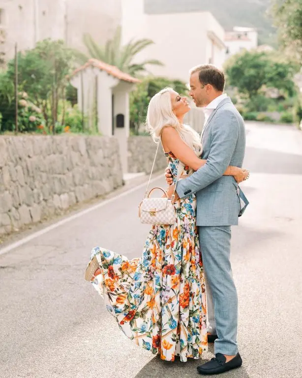 A couple on a coastal Montenegro street