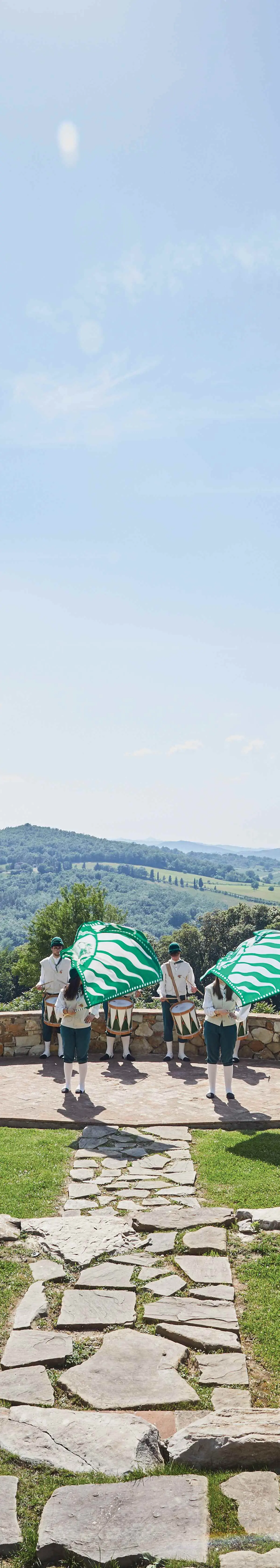 The ancient stone amphitheatre at Castello di Casole