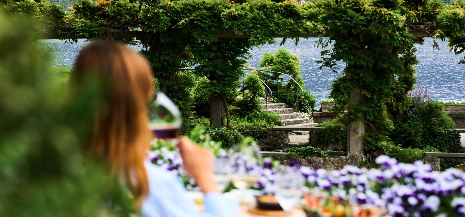 The Grill pergola terrace over Lake Como at Villa d’Este