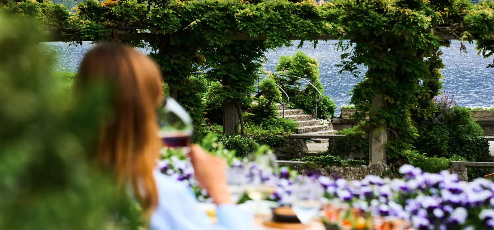 The Grill pergola terrace over Lake Como at Villa d’Este