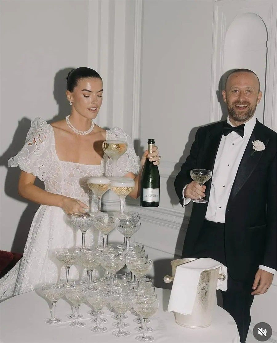 A champagne toast, The Ned, London