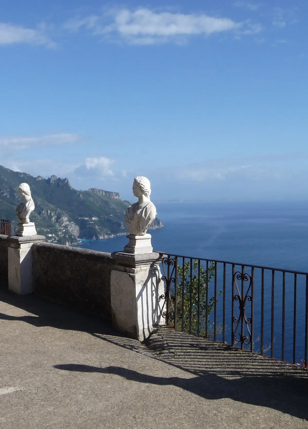 The Terrace of the Infinity, Ravello, and the drop behind it