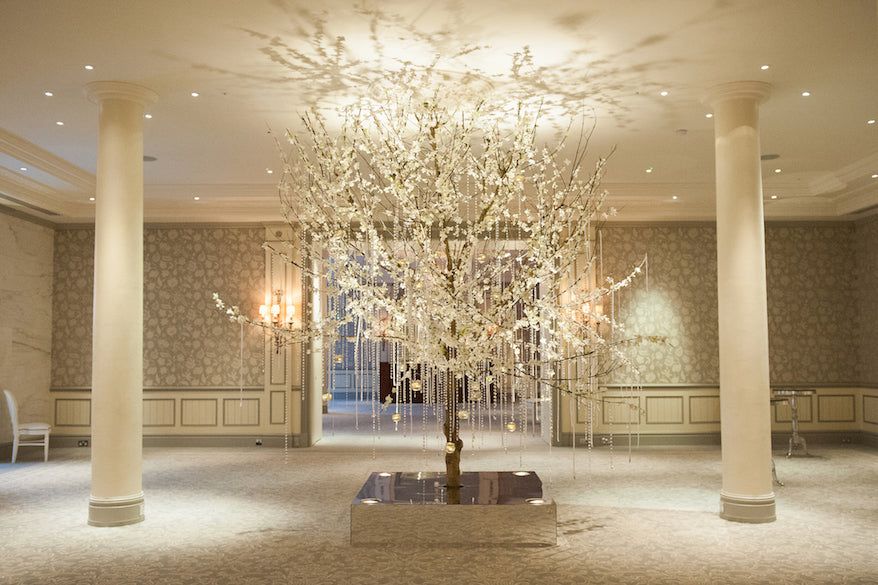A sculptural blossom installation