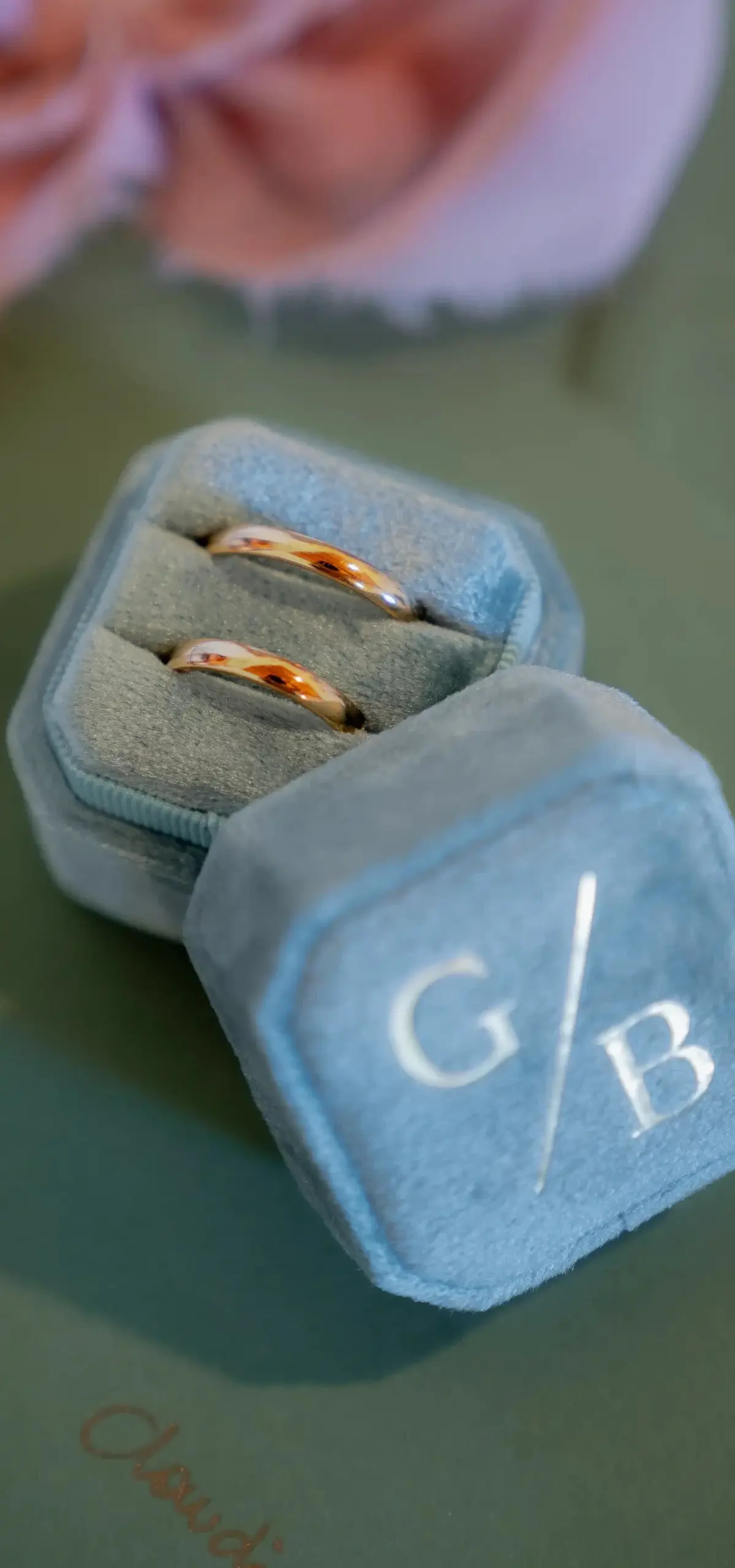 Rings, in a monogrammed "G/B" box, Rocco Daniele Photography, Cosenza, Italy