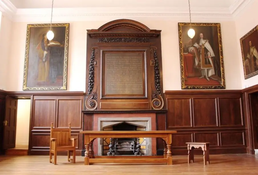 The Great Hall, panelled and hung with portraits