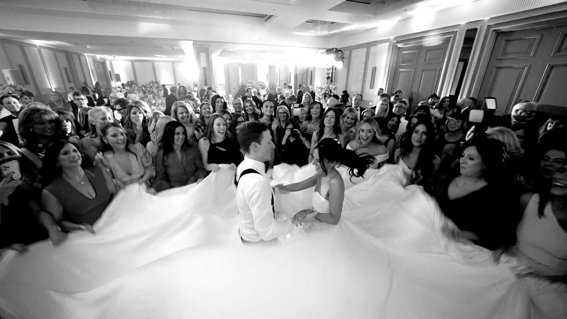 The bridal party, in celebration