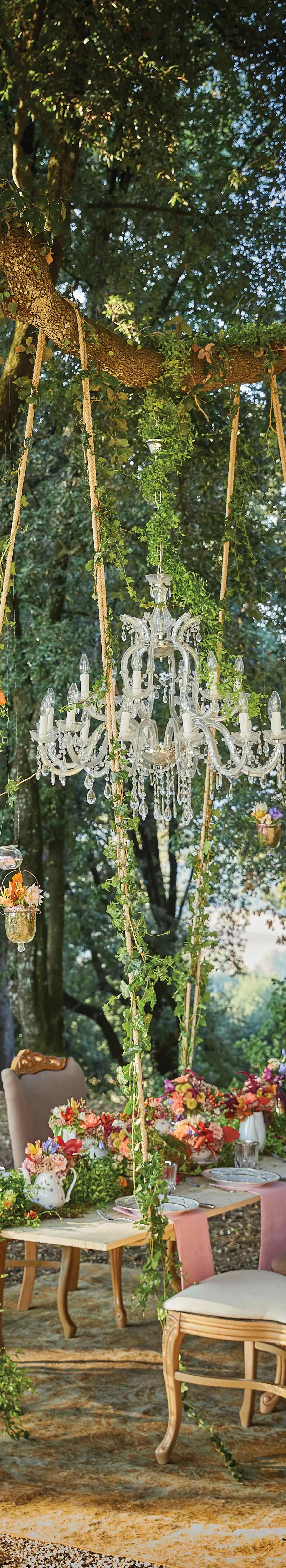 The Enchanted Table dining setup at Castello di Casole