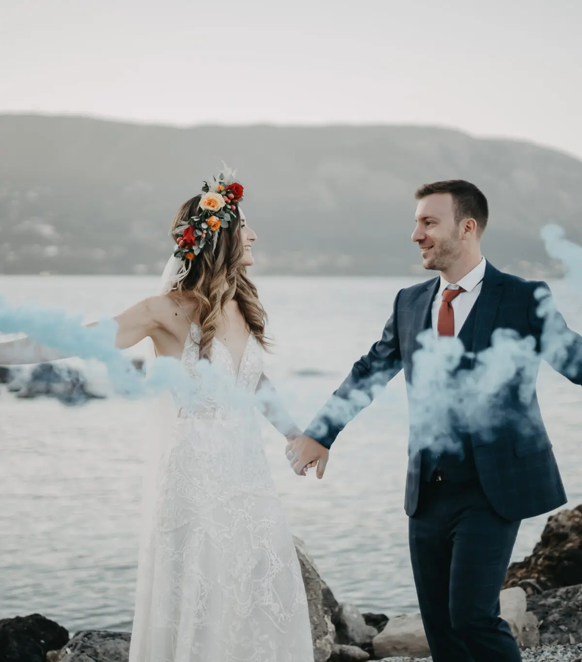 Smoke bombs by the sea, Corfu, Studio27 by Andreas Politis, Corfu Town, Greece