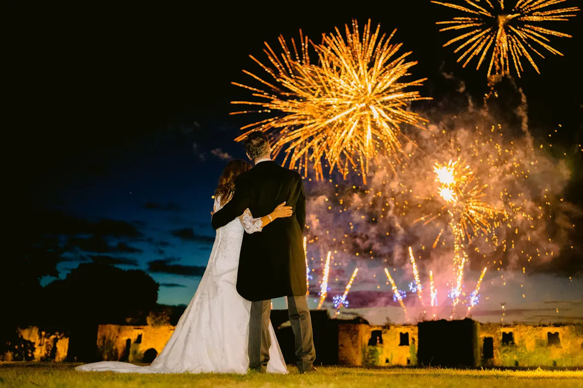Fireworks over Thornbury Castle