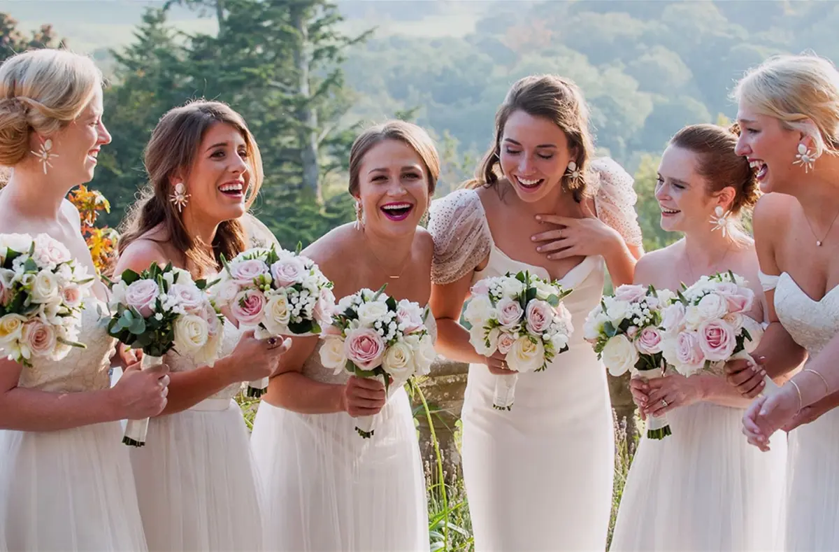The bridal party at Bovey Castle