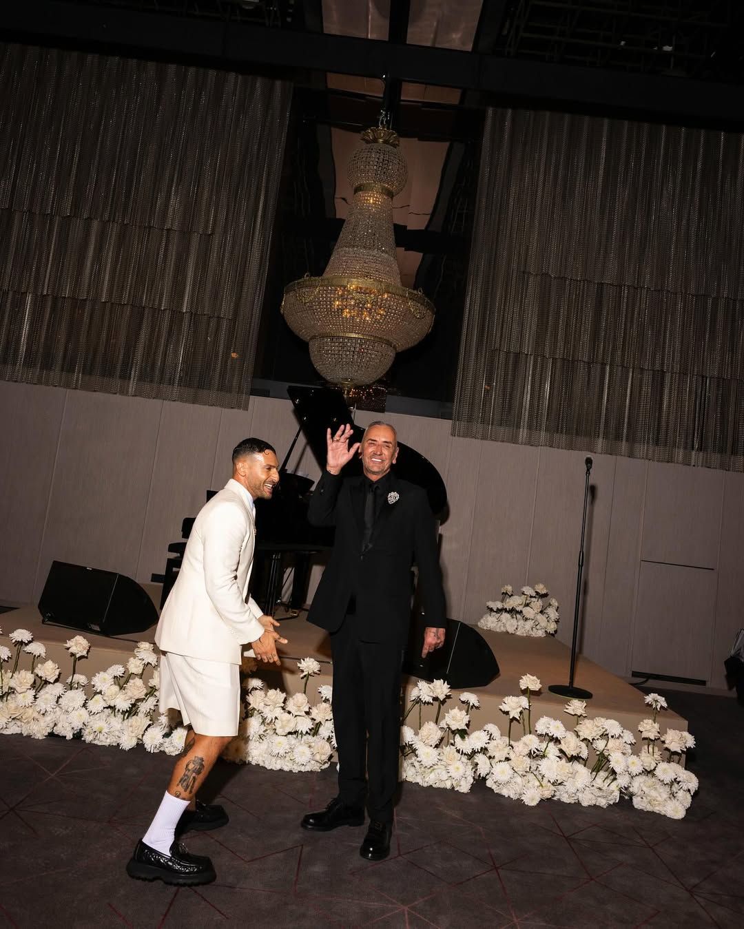 Exchanging vows beneath the chandelier, The Londoner