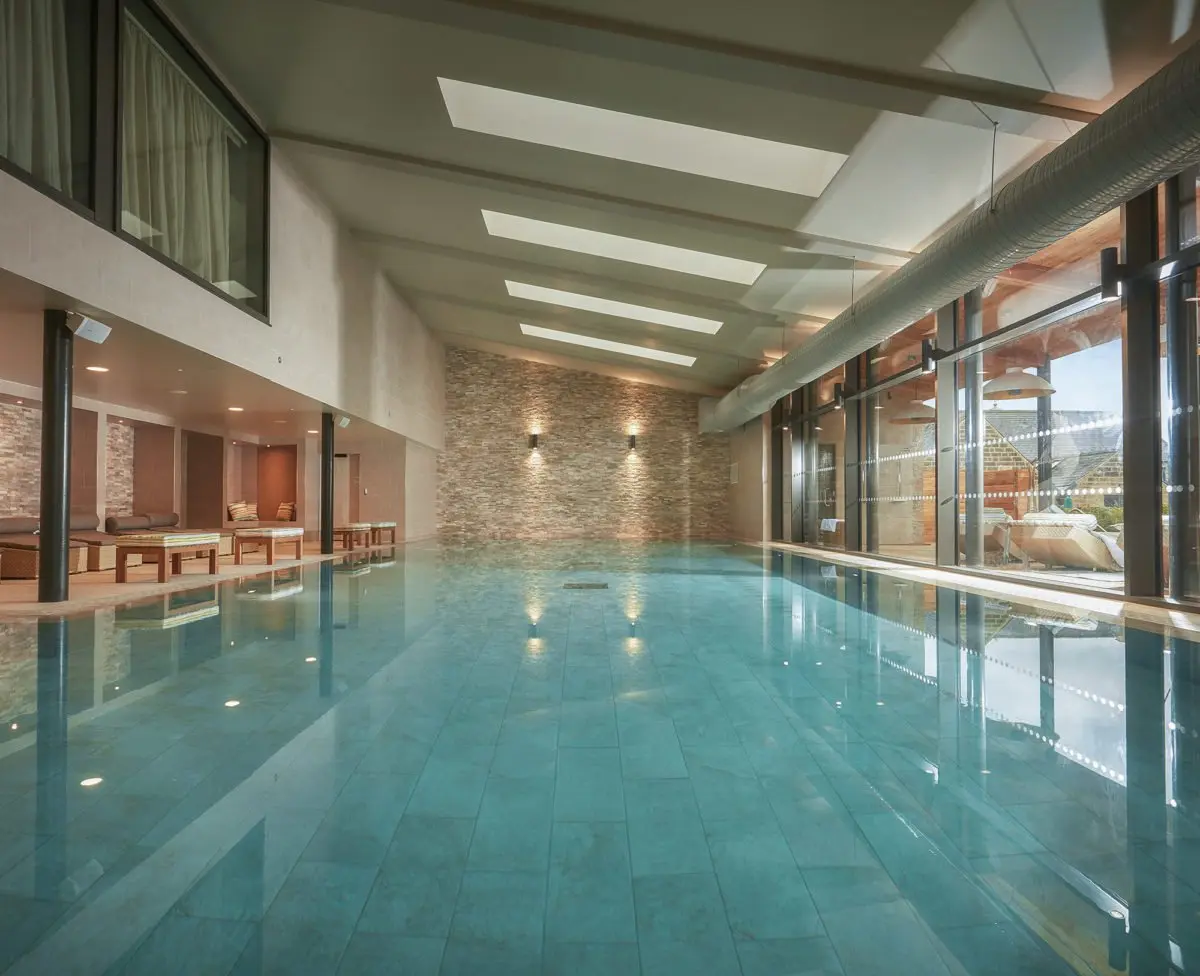The indoor swimming pool at the Country Club and Spa
