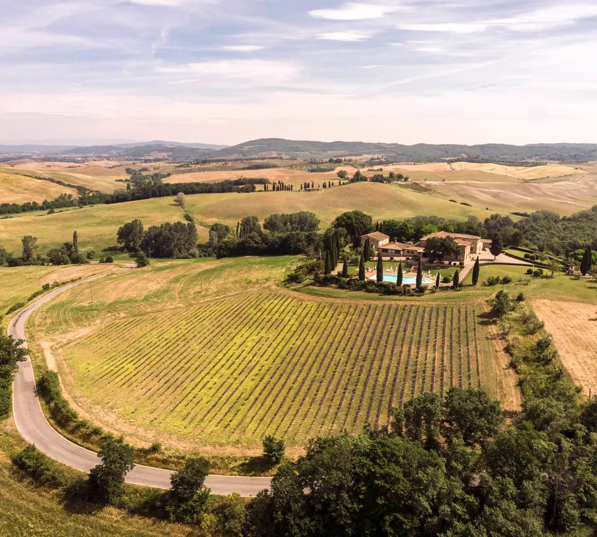 The Pometti Estate from the air, Trequanda
