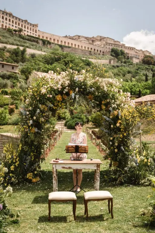 Vows in an Umbrian Herb Garden, Under the Basilica.