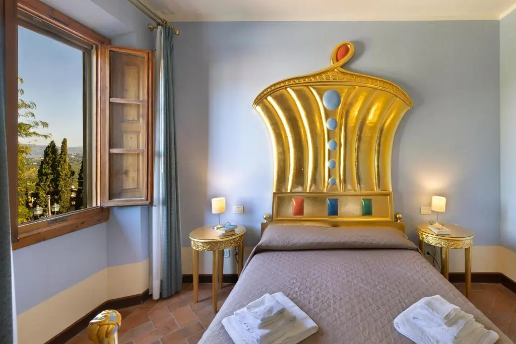 A Matrimoniale Comfort room designed by artist Gabriele Nuzzarello at Villa Castiglione