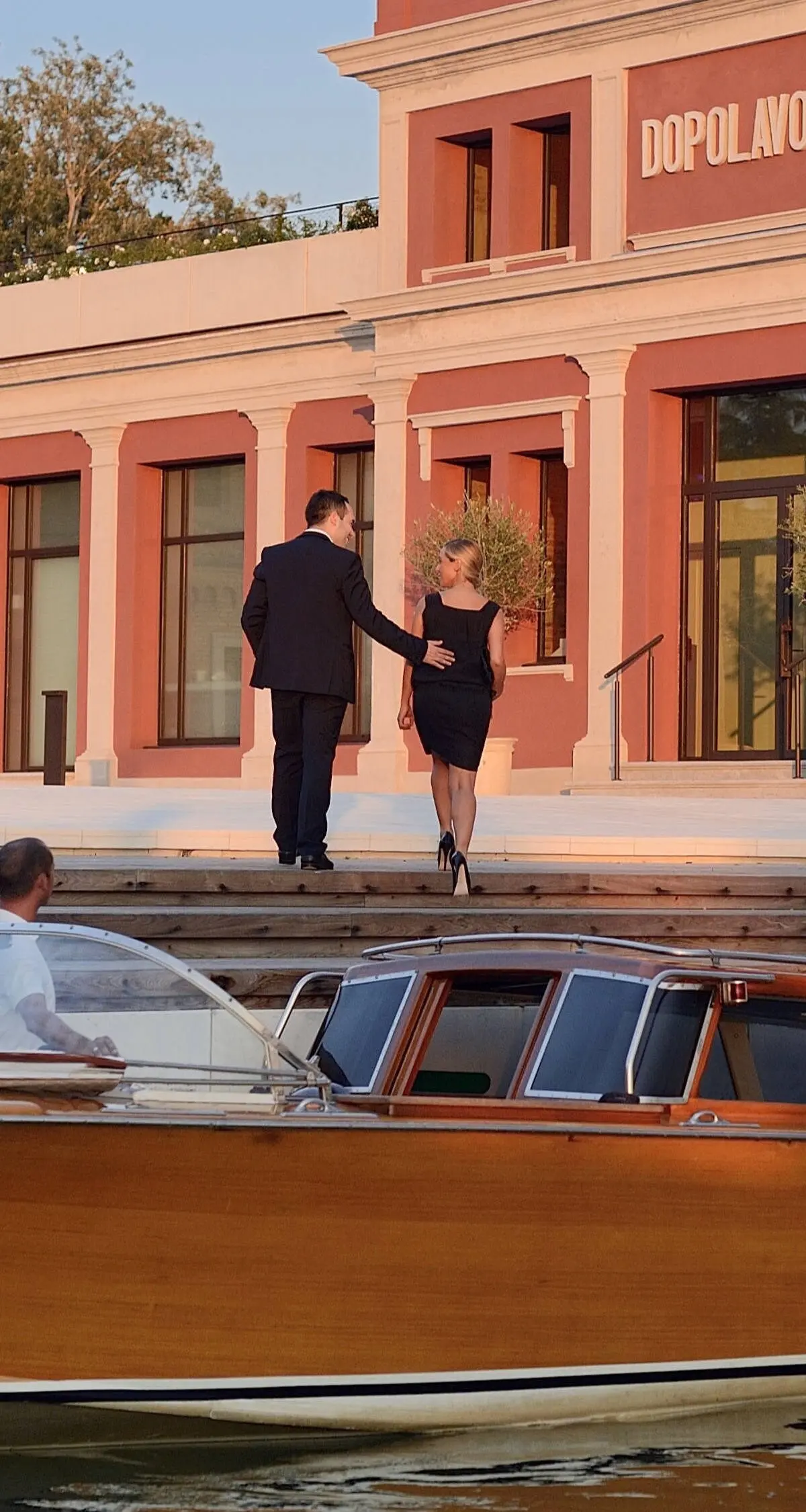 A couple with the Venice skyline at JW Marriott Venice