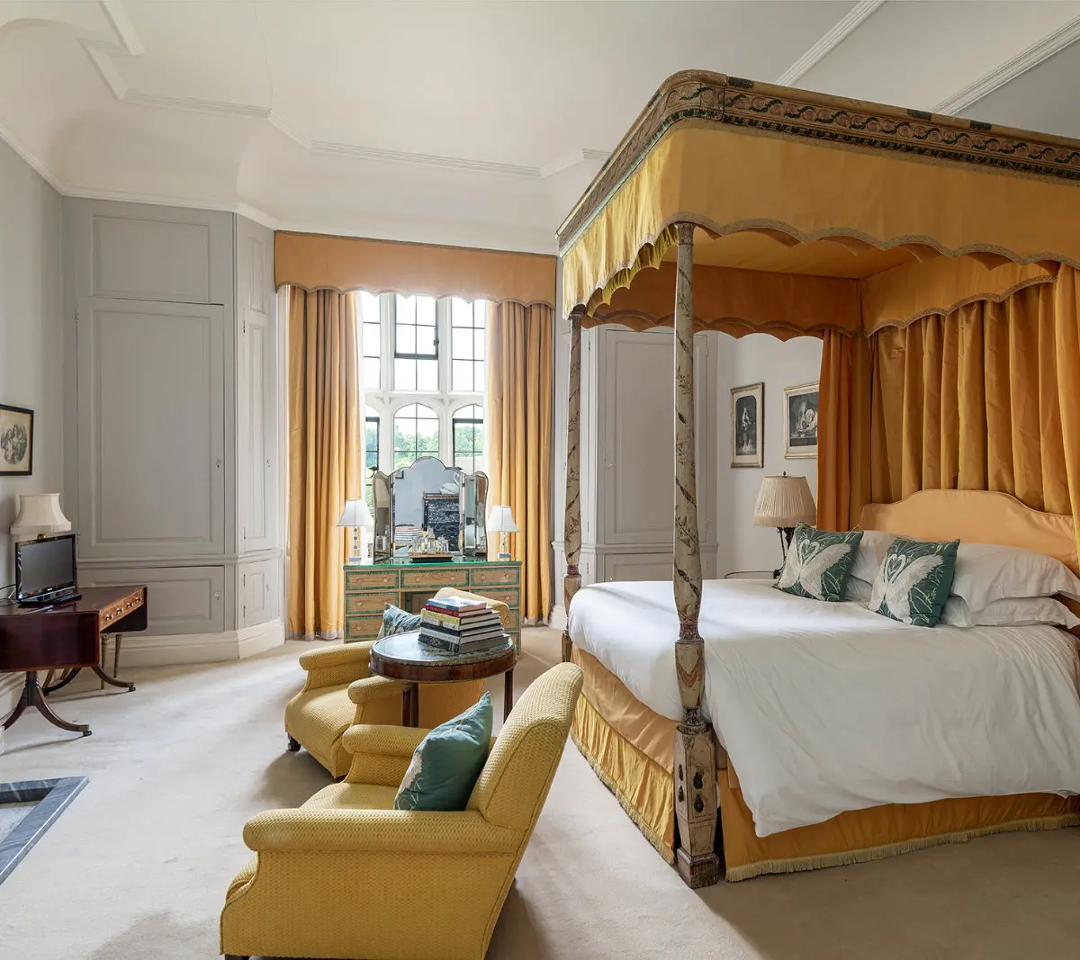 A Castle State Bedroom at Leeds Castle, on Castle Island