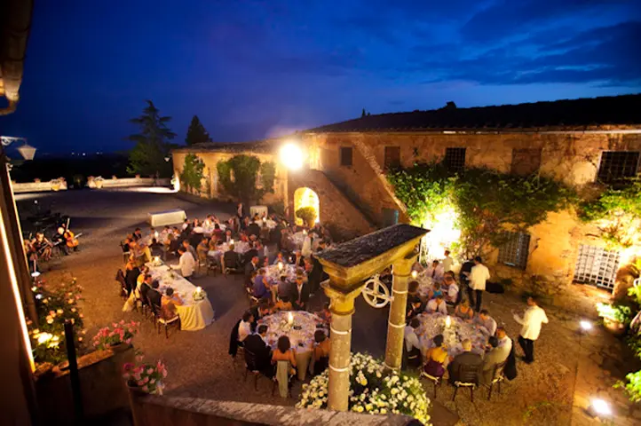 Long Tables, Chianti Wine.