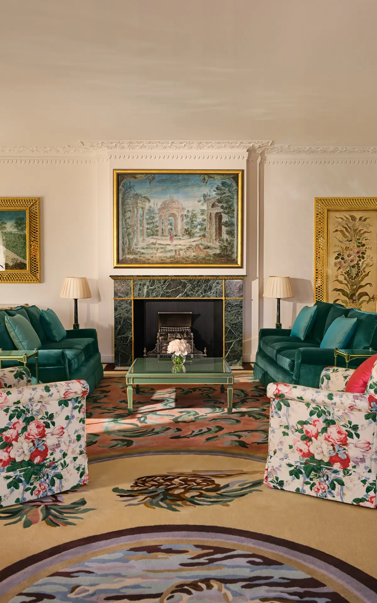 The living room of the Oliver Messel Suite