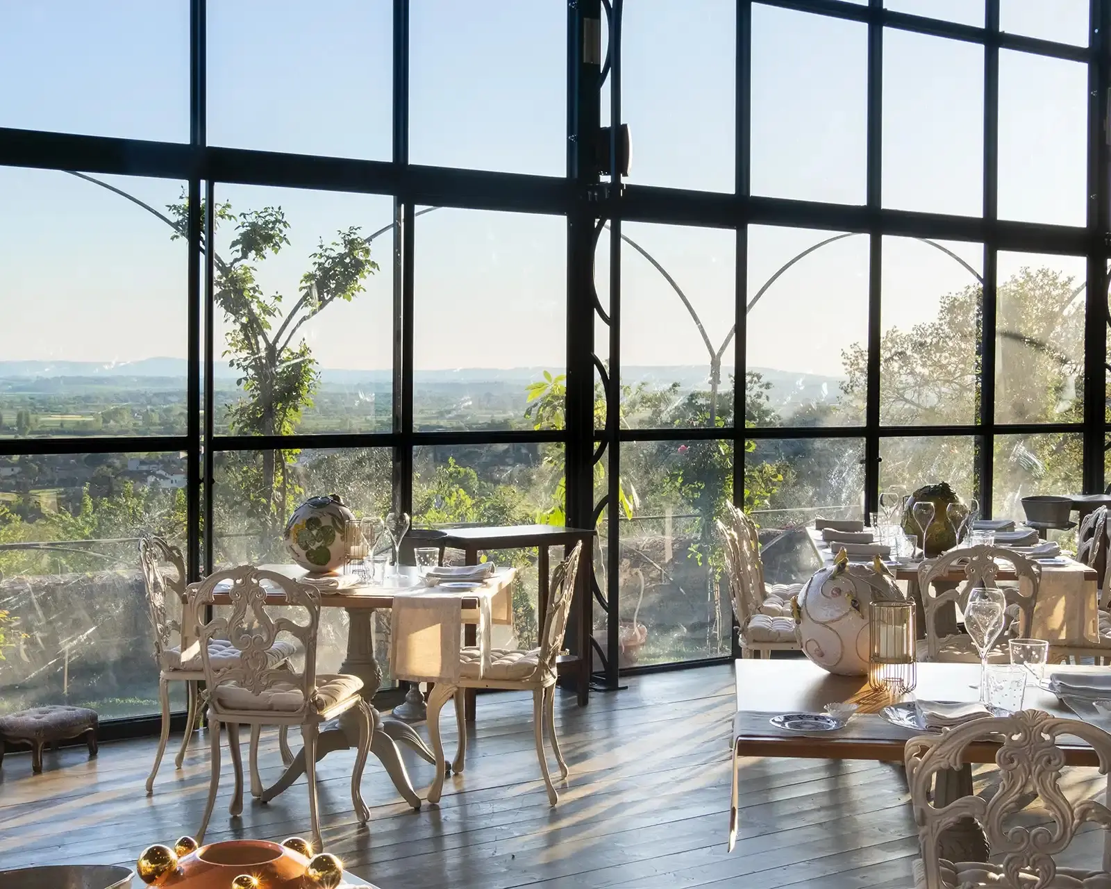A Starred Table Among the Vines.