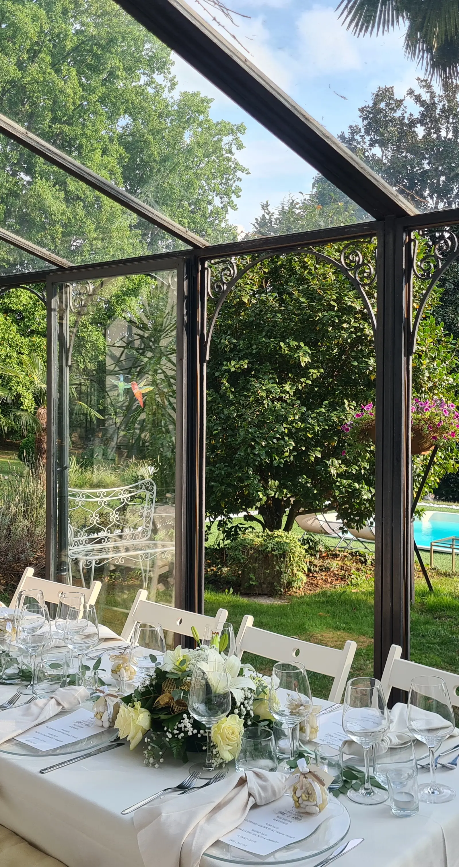 A Villa, a Pergola and a Glass Roof.