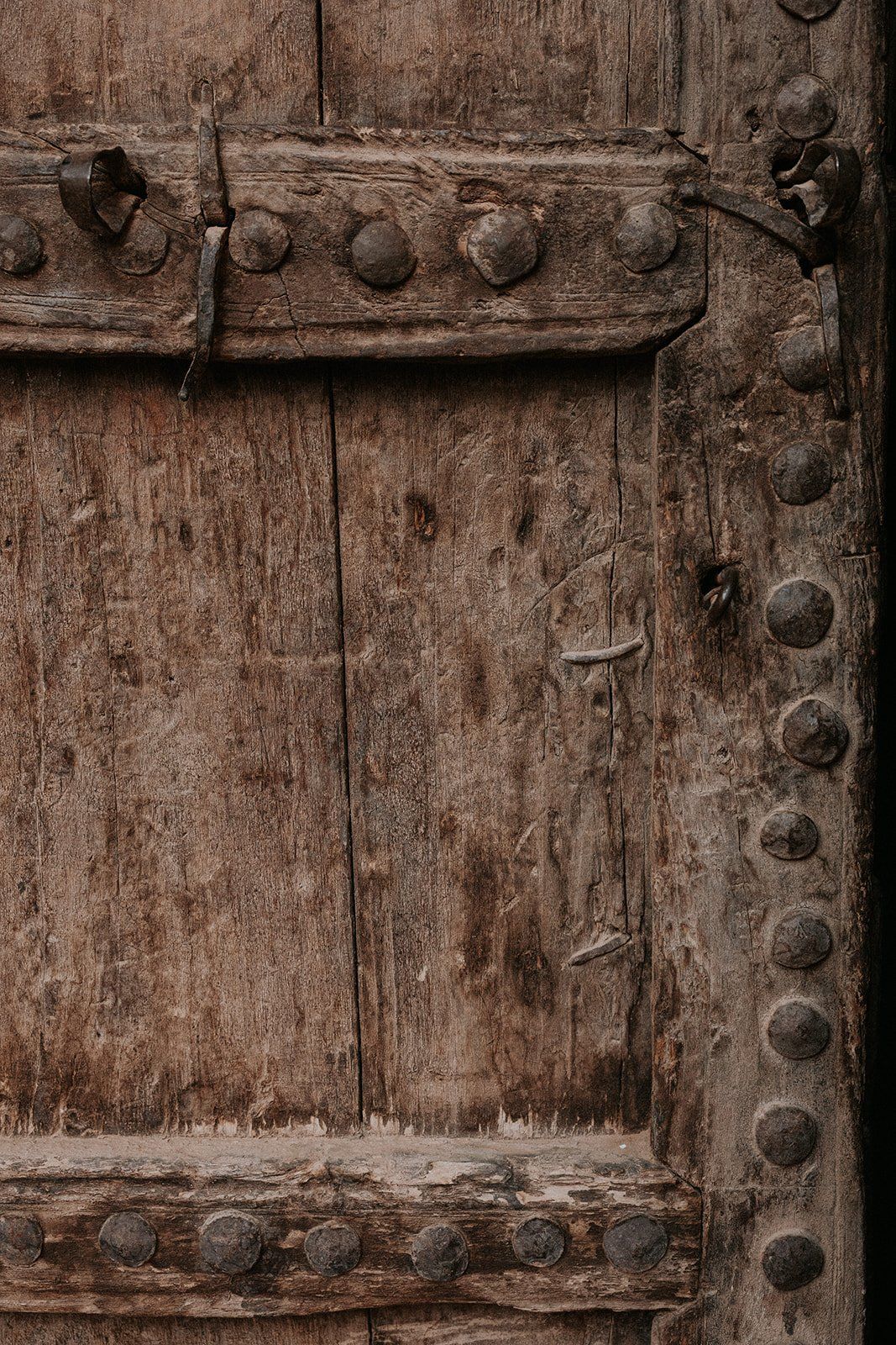 A carved cedar door