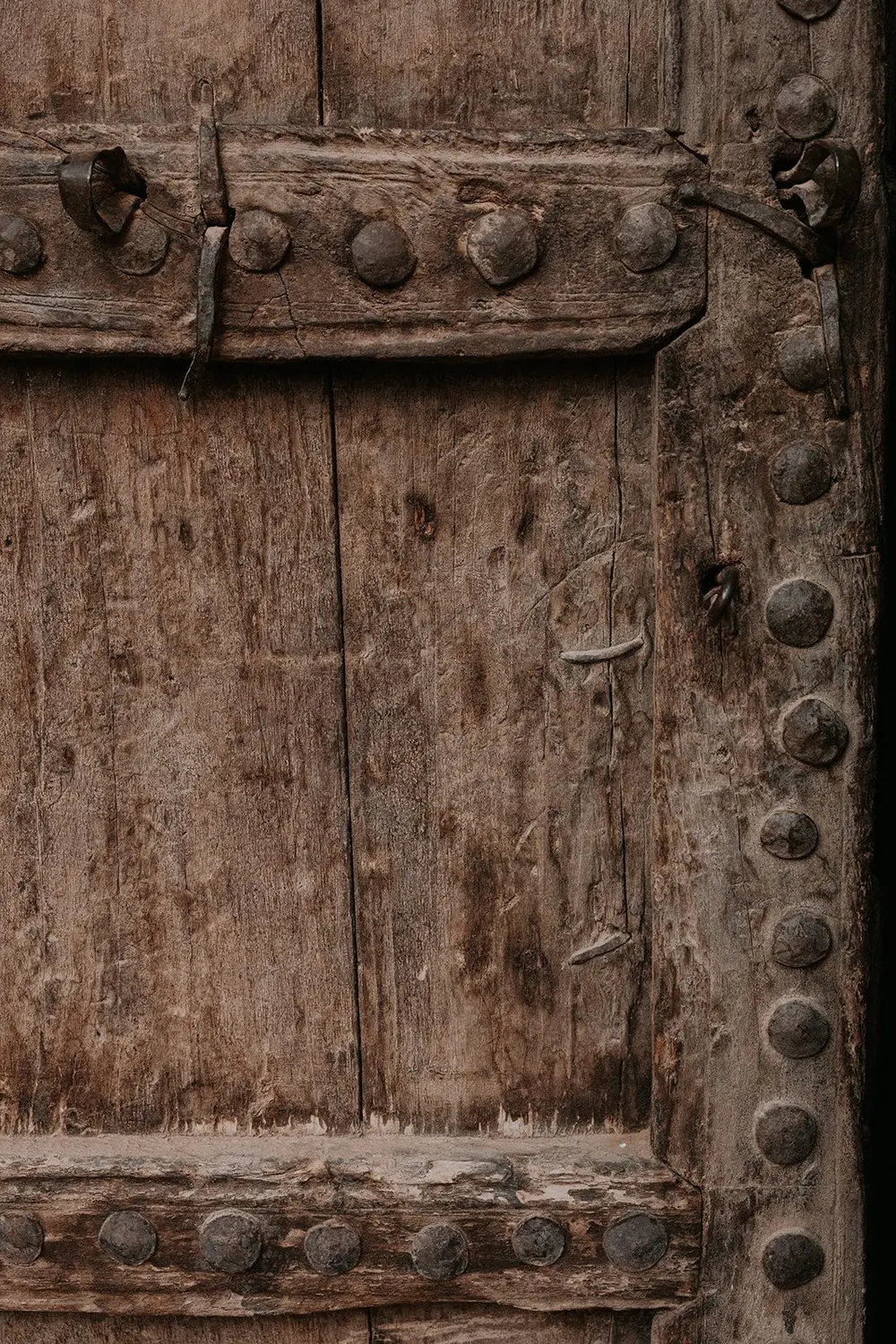 A carved cedar door