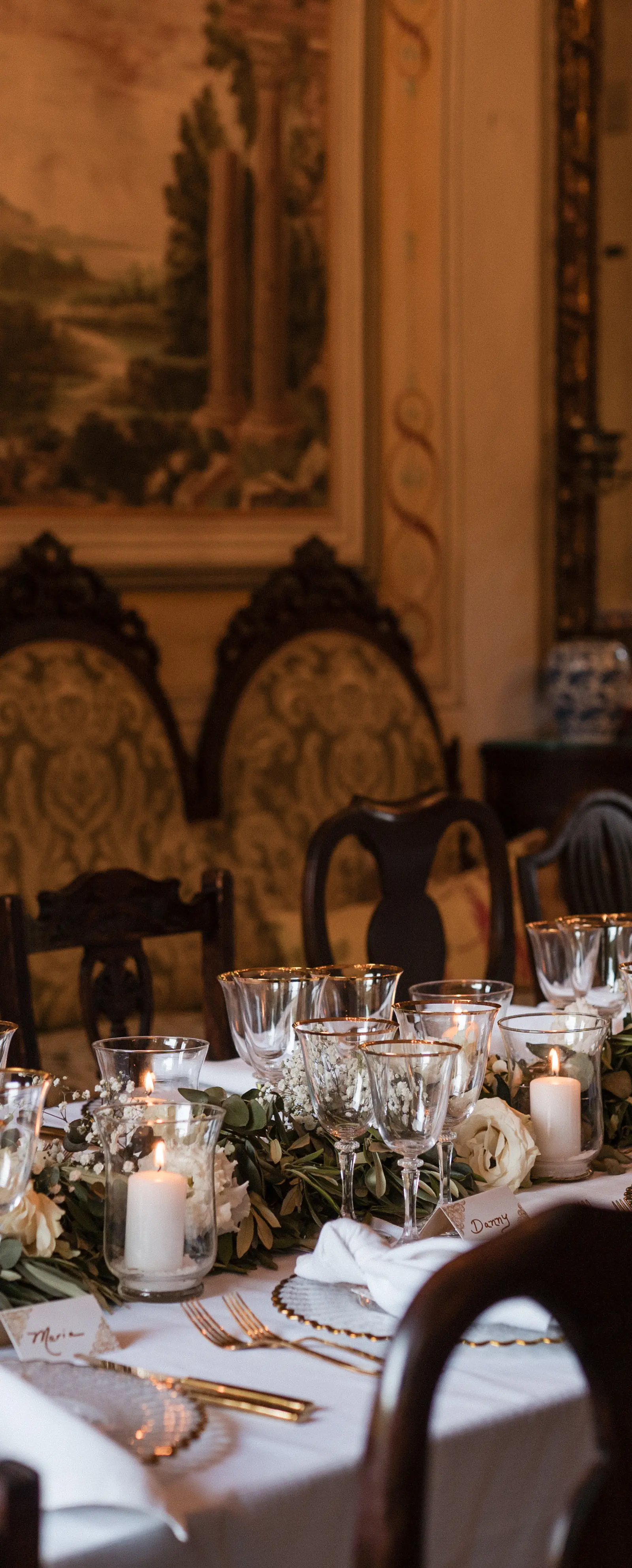 Long Tables. Crystal Chandeliers. Tuscan Evenings.